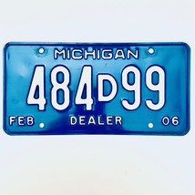 2006 United States Michigan Base Dealer License Plate 484D99 - £13.23 GBP