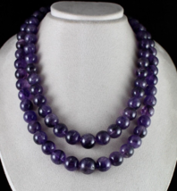 Big Natural Amethyst Beads Round 17mm 2L 1524 Ct Purple Gemstone Finest Necklace - £239.84 GBP