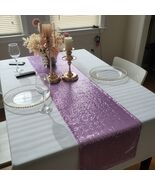 Lavender Sequin Table Runner 12&quot; x 72&quot; - Sparkle Table Decor for Wedding... - $18.59 CAD