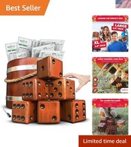 Jumbo Dice Set for Endless Fun - Yardzee &amp; More with Durable 10&quot; Wooden ... - $119.99
