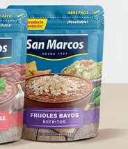 San Marcos Brand REFRIED (Pinto) Beans One Easy Open Pouch, 15oz (430g) ... - $1.05