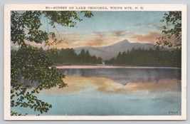 Postcard Sunset on Lake Chocorua White Mountains New Hampshire - £9.51 GBP