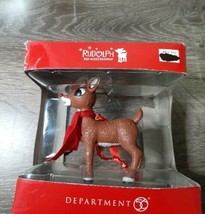 Dept.56 Rudolph the Red Nosed Reindeer Christmas Ornament W Removable Red Scarf - $50.39