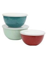 6-Piece ~ Pioneer Woman ~ Enamel on Steel Bowl Set w/Lids ~ 2.4 ~ 3.3 ~ ... - $872.28 MXN