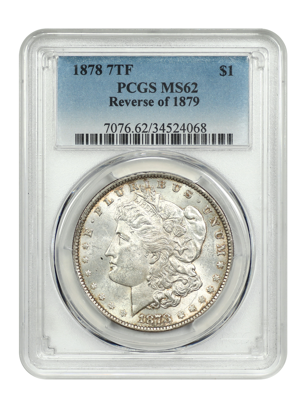 Primary image for 1878 7TF $1 PCGS MS62 (Rev. 1879)
