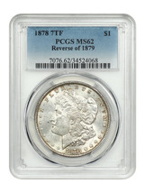 1878 7TF $1 PCGS MS62 (Rev. 1879) - £280.51 GBP