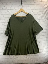 Lane Bryant Top Olive Green Pull Over Plus sz 22/24  - £9.47 GBP