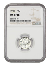 1942 10C Ngc MS67FB - £242.88 GBP
