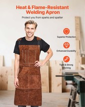 VEVOR Leather Welding Work Apron Heavy Duty Cowhide Heat Resistant Weldi... - $1,033.48 MXN