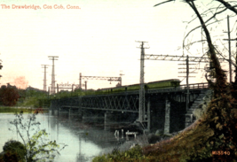 Greenwich Connecticut Cos Cob Railroad Drawbridge Over Mianus River Post... - $9.48