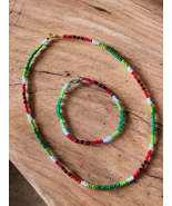 Watermelon Seed Bead Necklace and Bracelet - $11.99