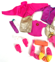 Vintage Barbie And The Rockers 1980&#39;s Clothes Lot Accessories Gold Metallic - £34.36 GBP