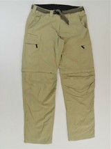 Exofficio Womens Tan Convertible Zip Cargo Pocket  Belted Outdoor Pants  Size 8 - £31.96 GBP