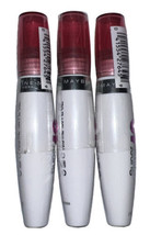Pack OF 3 Maybelline Superstay 10 hour Stain Gloss #100 Pink Plush (New/Sealed) - £15.81 GBP