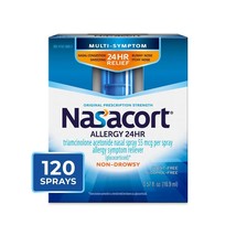 Nasacort Allergy 24HR Non-Drowsy 55 mcg, 120 Sprays Exp 07/2027+ Dmgd Box - $224.99 MXN