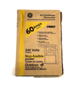 New GE Air Conditioner Disconnect Gray 240 Volts 60 Amps TFN60RCP - $32.58 CAD