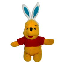 1997 Disney 7&quot; Winnie Pooh Plush With Bunny Ears Headband Stuffed Animal... - £13.00 GBP
