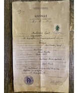 Altes Vintage Dokument Ungarn Auszug aus dem Geburtsregister Rabbinat 1938 - $30.42