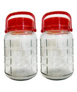 C&H Solutions 3L Glass Jar With Lid Wide Mouth Plastic Pour Spout Lids Bulk-Dry  - $34.29