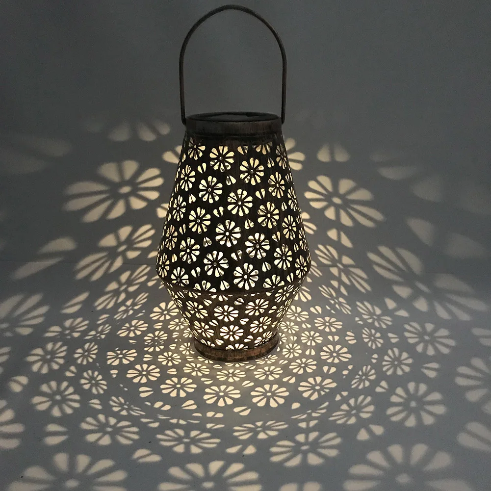  Art Flower Projection LED Solar Lamp Retro Portable Waterproof Light scape Ligh - £126.49 GBP