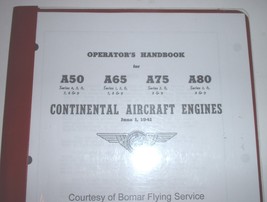 1960 vintage REPRINT RE-PRINT Continental engines owner&#39;s manual A-50/65... - $380.72 MXN