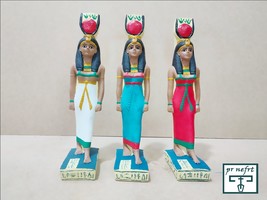 Unique Statue of Antique Egyptian Goddess Hathor Large 12.5&#39;&#39; In. Stone. Availab - £88.87 GBP