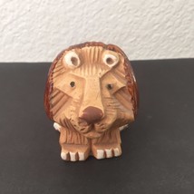 Mid Century Lion Pottery Figurine Sculpture Miniature Vintage Japanese S... - $26.99