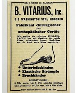 1945 WW2 German-USA Medical Advertisement Vitarius Orthopedic Supply NYC... - $19.99