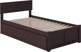 Afi Orlando Platform Bed With Footboard And Turbo Charger With Twin, Espresso - £454.82 GBP