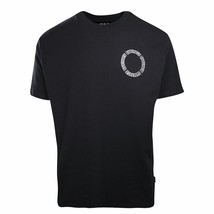 Rvca Men&#39;s Black Bakervca Circle Relaxed Fit S/S T-Shirt (S10) - £12.31 GBP