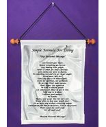Simple Formula For Living Poem - Personalized Wall Hanging (1093-1) - £15.63 GBP