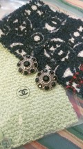 Chanel Button Gripoix 23 mm Single Silver tone Ornate - $88.00