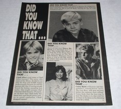 Tiger Beat Star Magazine Photo Article Clipping Vintage Oct. 1987 Did You Know  - £9.43 GBP