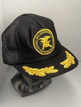 Vintage NRA trucker hat black adjustable made in USA scrambled eggs Snap... - $9.46