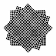 Disposable Paper Napkins Black And White Gingham For Dinner Picnic And P... - £15.66 GBP