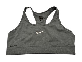 Nike Pro Racerback Sports Bra Heather Gray Dri-Fit Wireless Womens Size ... - $14.64