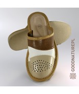 Women&#39;s leather  slippers PS43\High-quality Handmade Home Shoes\Made in EU - $29.00