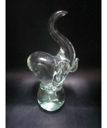 Elephant Glass Figurine Standing In A Ball 7 1/2&quot; - $843.26 MXN