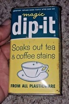 VINTAGE MAGIC DIP-IT COFFEE STAIN REMOVER TIN Displayable  - £18.36 GBP