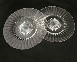 Vintage Heisey Ridge and Star Lot of 2 Salad Plates 7.5&quot; Clear Glass - £11.17 GBP