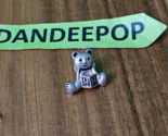 Vintage Silver Tone Teddy Bear Pin With Letter H Alphabet Block Toy - $12.86