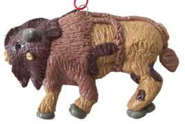 Bison Buffalo Animal Christmas Holiday Ornament Southwest Western 4.25 x 2.75&quot; - £10.82 GBP