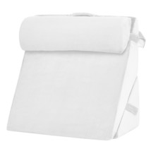 Bed Wedge Pillow Adjustable Back Support Pillow w/ Memory Foam Fill White - £71.93 GBP