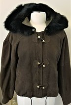 100% Sheepskin Leather Hooded Jacket Made in Spain Inca Mallorca Sz.-M B... - £55.44 GBP