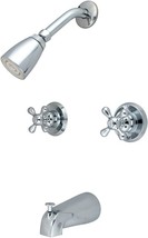 Kingston Brass Kb241Ax Twin Handle Tub And Shower Faucet With, Inch Spou... - $101.95