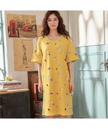 Sleep Wear Soft Cotton Blend Night Shirt Lounge Wear Cat Print M, L, XL ... - £12.56 GBP