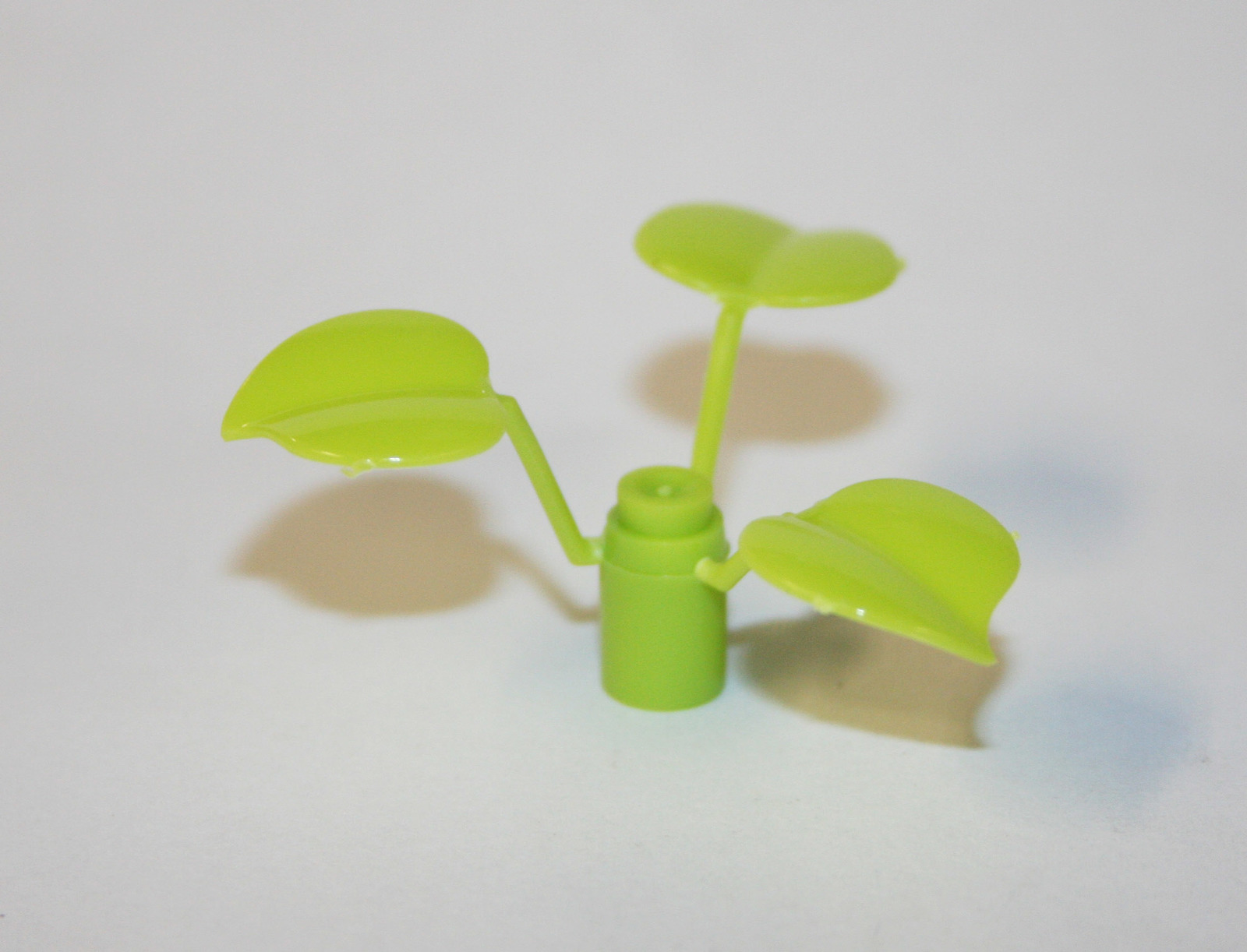 Building Light Green Plant 3 Leaves Plant Piece Minifigure Custom - $1.97