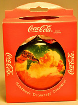 Enesco: Coca-Cola - Handmade Decoupage Santa Claus - 560995 - Holiday Ornament - £18.29 GBP