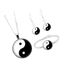 4 Pcs/Set Yin Yang Puzzle Piece Star Moon Earrings - £35.31 GBP