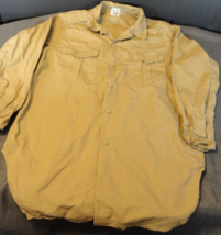 Vintage Usmc Marine Corp Tan Khaki Long Sleeve Dress Shirt Uniform Extra Large - £19.14 GBP